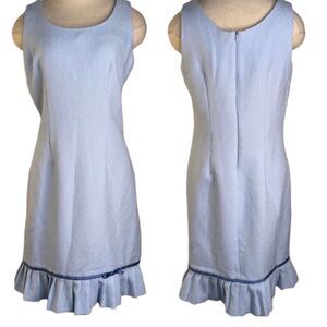 K & Company Womens 8P Pastel Blue Tweed Sleeveless Coquette Glam Cocktail Dress